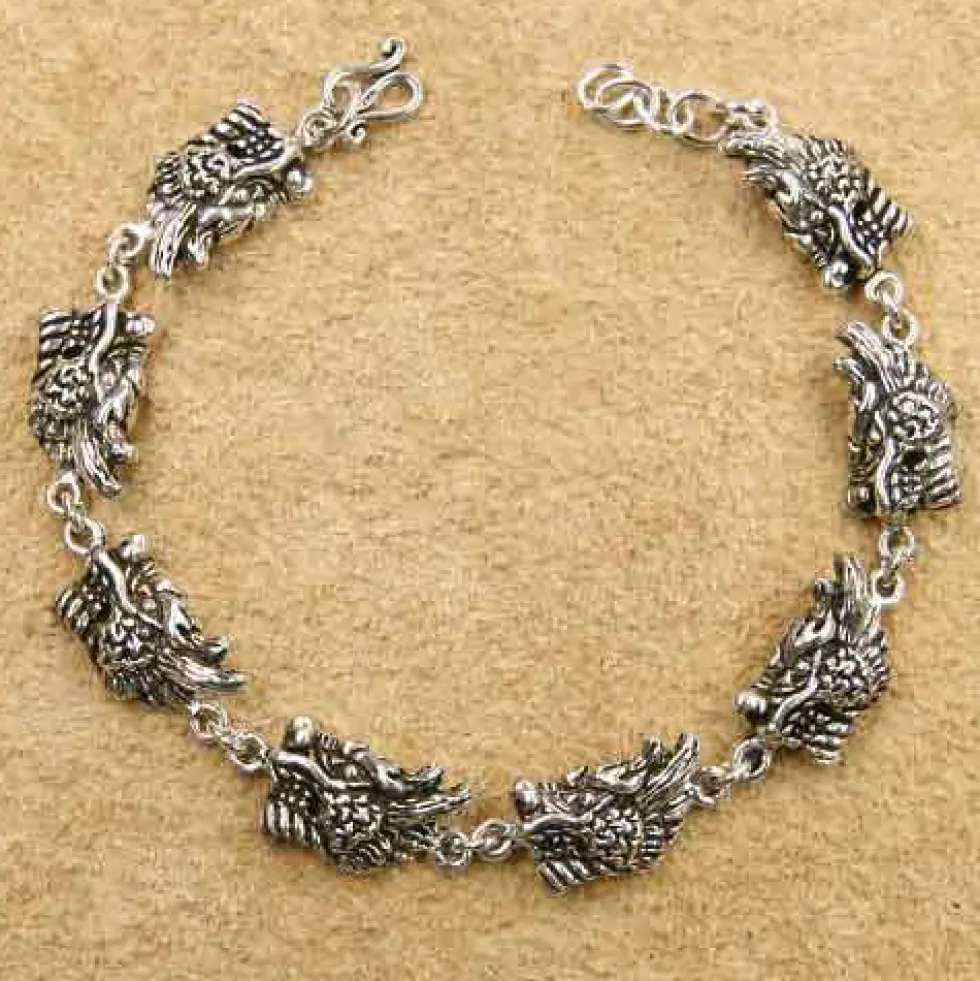 Drachen Armband Sterlingsilber Länge: 19cm