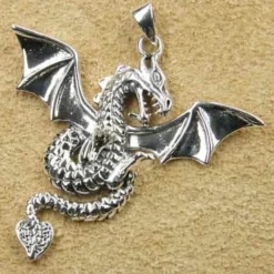 Drachen Kettenanhänger Silber Schmuck Anhänger 925er Silber