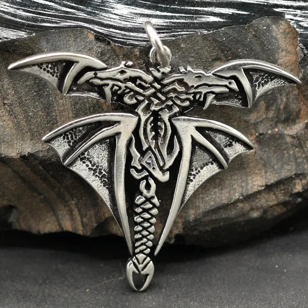 Drachen Schmuck Anhänger keltisch aus Silber 925/000