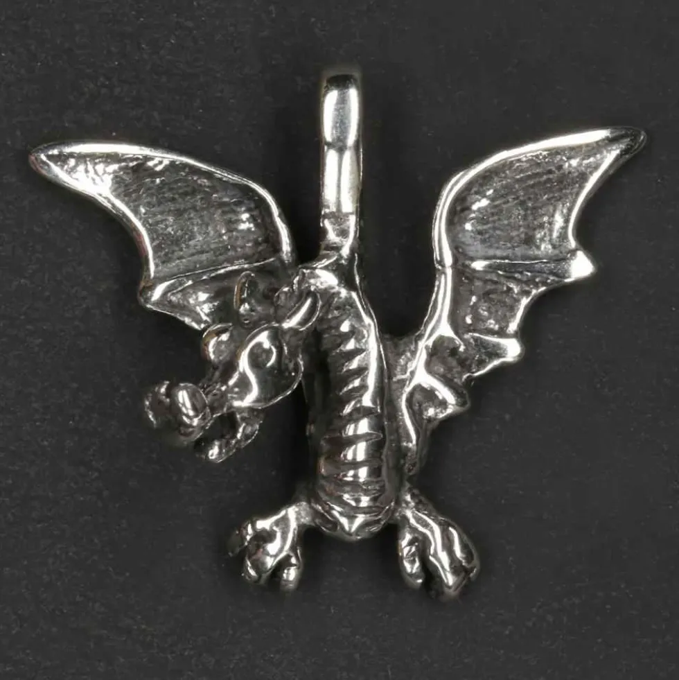 Drachen Schmuck Anhänger 925 Silber Kettenanhänger