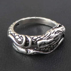 Drachen Schmuck Ring massiv 925 Silber Damen Herren