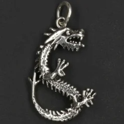Drache Schmuck Anhänger aus Silber Knochen Drache