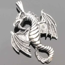 Drache Schmuck Anhänger Silber Luftdrache Kettenanhänger 925 Silber