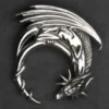 Drache Schmuck edler 925 Silber Kettenanhänger