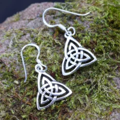 Dreieckknoten Ohrhänger Silber keltisch (Paar) 925 Silber