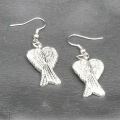 Edelstahl Ohrhänger Engelsflügel Ohrschmuck Einhänger(Paar)