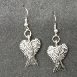 Edelstahl Ohrhänger Engelsflügel Ohrschmuck Einhänger(Paar)