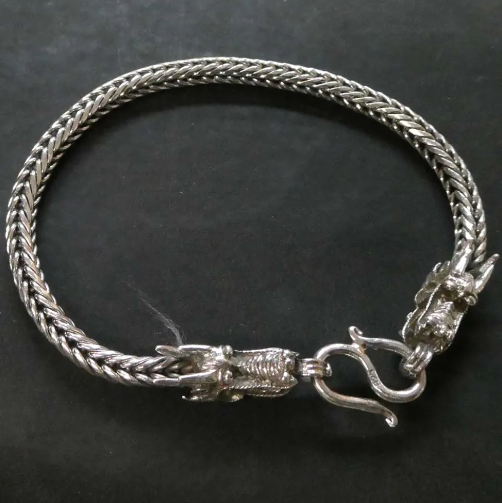 Edles Drachen Armband schwer massiver Armschmuck 925 Silber