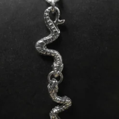 Edles Schlangen Armband ausgefallener 925 Silber Armschmuck Biker