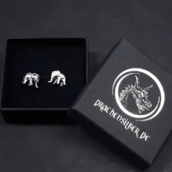 Elefant Ohrstecker 3 Dimensional 925 Silber Ohrschmuck