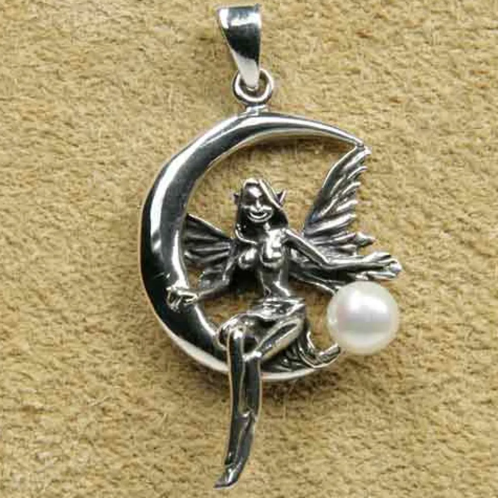 Elfe Schmuck Anhänger 925 Sterlingsilber Süßwasserperle