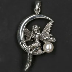 Elfe Schmuck Anhänger 925 Sterlingsilber Süßwasserperle
