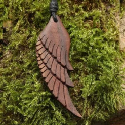 Engel Schmuck Holz Kettenanhänger Engelsflügel