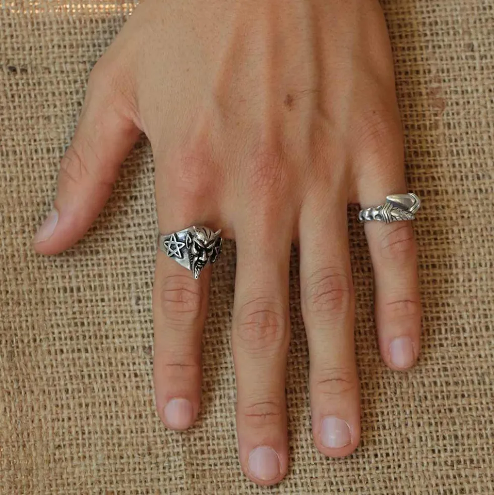 2er Kralle cooler Ring aus 925 Silber