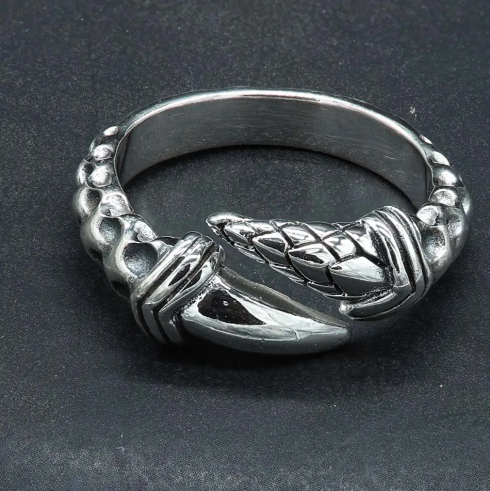 2er Kralle cooler Ring aus 925 Silber