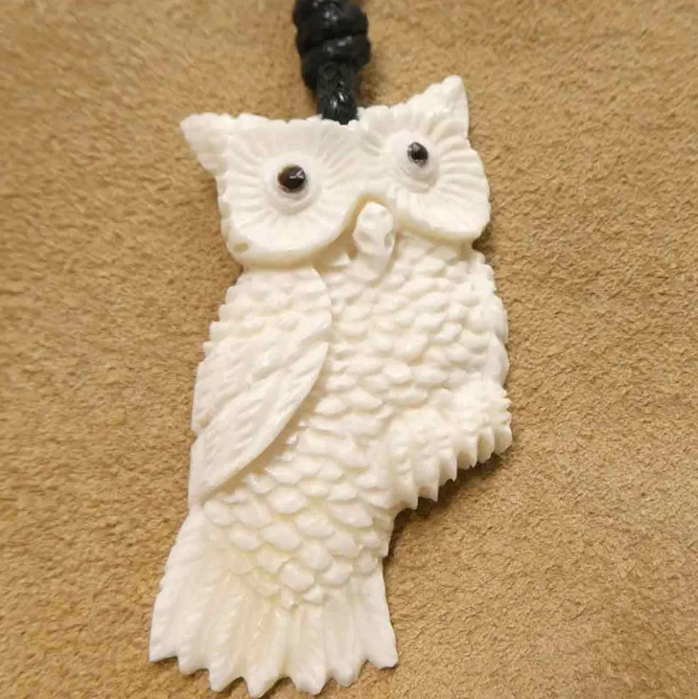 Eule Knochen Schmuck Anhänger