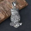 Eulen Anhänger Silber Eule Kelten Schmuck 925 Silber Kettenanhänger