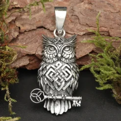 Eulen Anhänger Silber Eule Kelten Schmuck 925 Silber Kettenanhänger