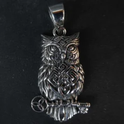 Eulen Anhänger Silber Eule Kelten Schmuck 925 Silber Kettenanhänger