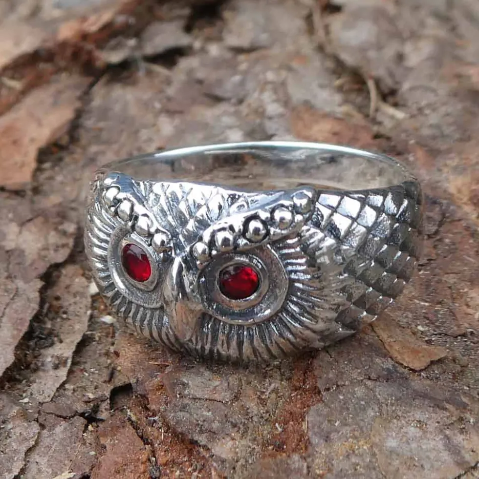 Eulen Ring Schmuck edel 925 Silber
