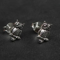 Eule Ohrstecker 925 Silber Ohrschmuck
