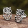 Eule Ohrstecker 925 Silber Ohrschmuck großer Ohrring
