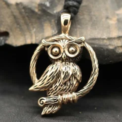 Eule Schmuck Kette Bronze Ketten Anhänger
