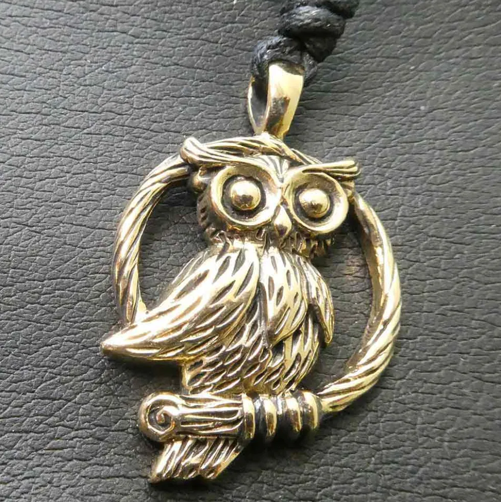 Eule Schmuck Kette Bronze Ketten Anhänger