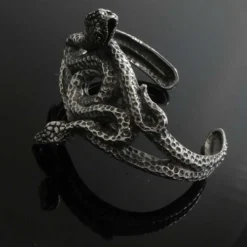 Exklusive Schlangen Armreif Sterlingsilber Ø 6cm 925 Silber