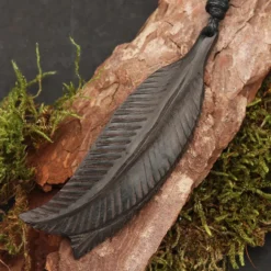 Feder Hornschmuck Anhänger Kette