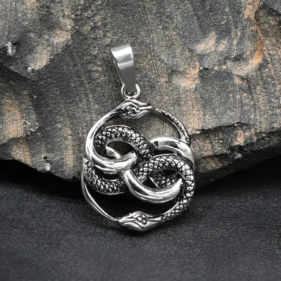 Feiner Auryn Edelstahl Anhänger Ø 1,8cm Schmuck unendliche Geschichte