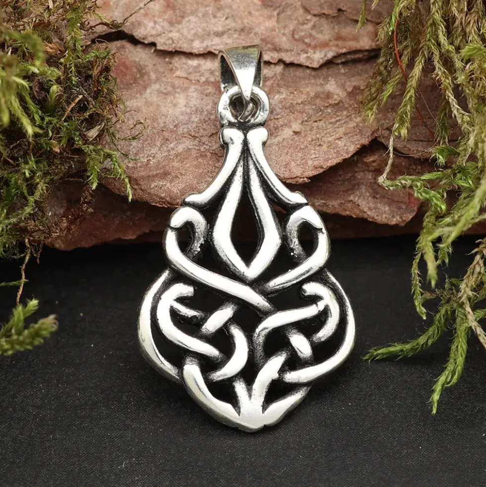 Feiner Kelten Schmuck Anhänger Silber Knoten 925/000