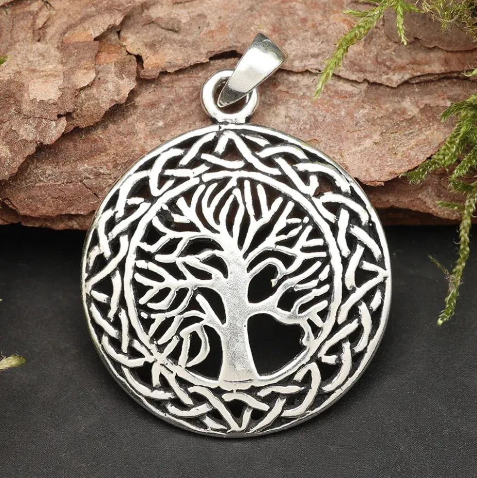 Feiner Lebensbaum keltischer Schmuck 925 Silber