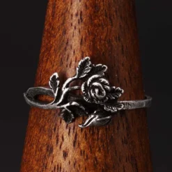 Feine Rose Ring Schmuck Silber Damen Kinder Frauen Silbering 925 Silber