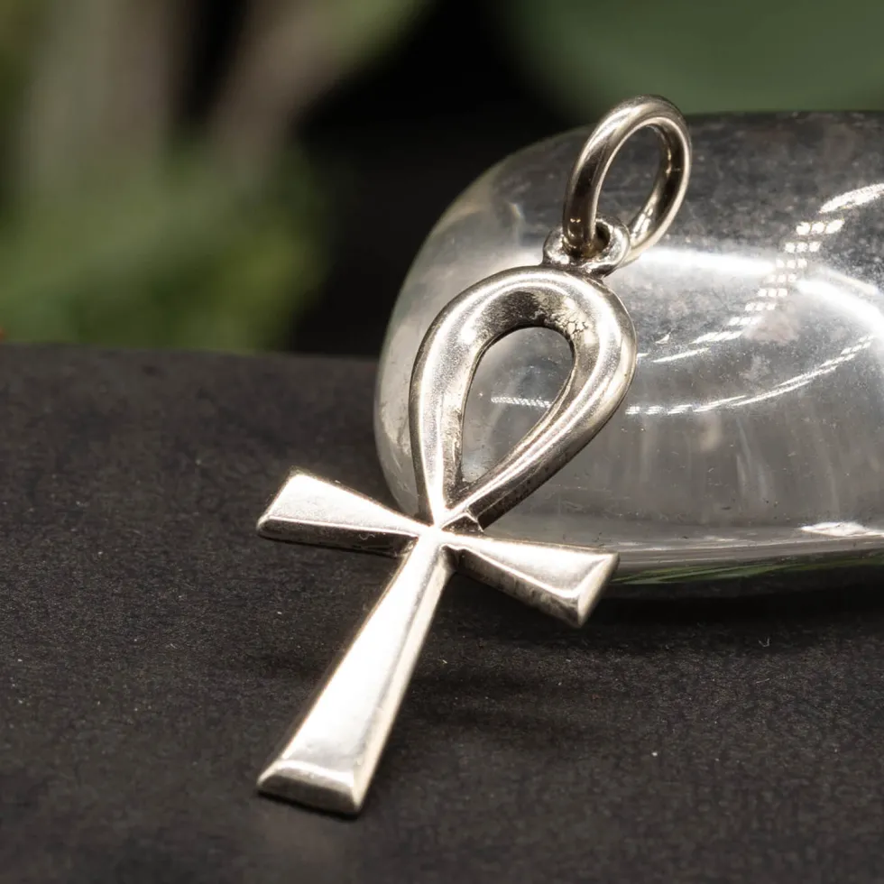 Feines Ankh Schmuck Kettenanhänger 925/000 Silber