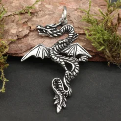 Feuer Drache Schmuck 925 Sterlingsilber Schmuck Anhänger