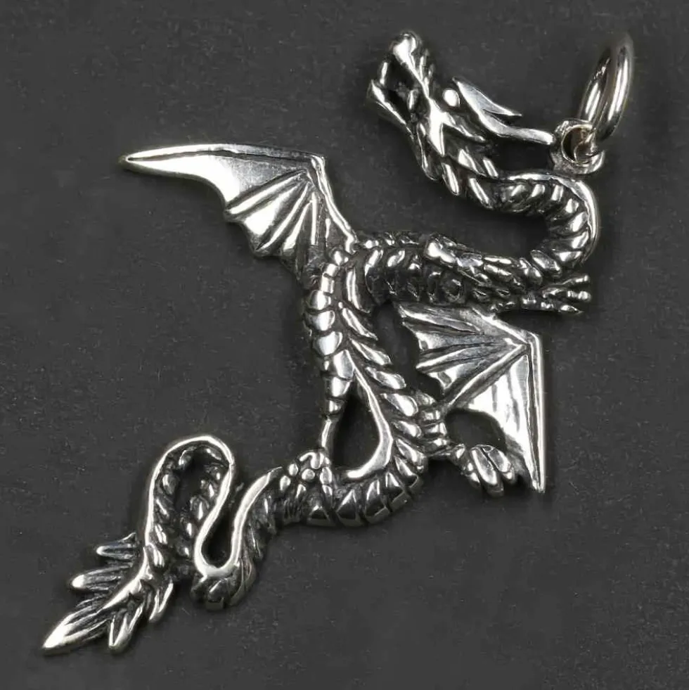 Feuer Drache Schmuck 925 Sterlingsilber Schmuck Anhänger