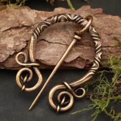 Fibel keltische Brosche Bronze Mittelalter Schmuck