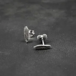Filigrane Feder Ohrstecker 925 Silber Ohrschmuck
