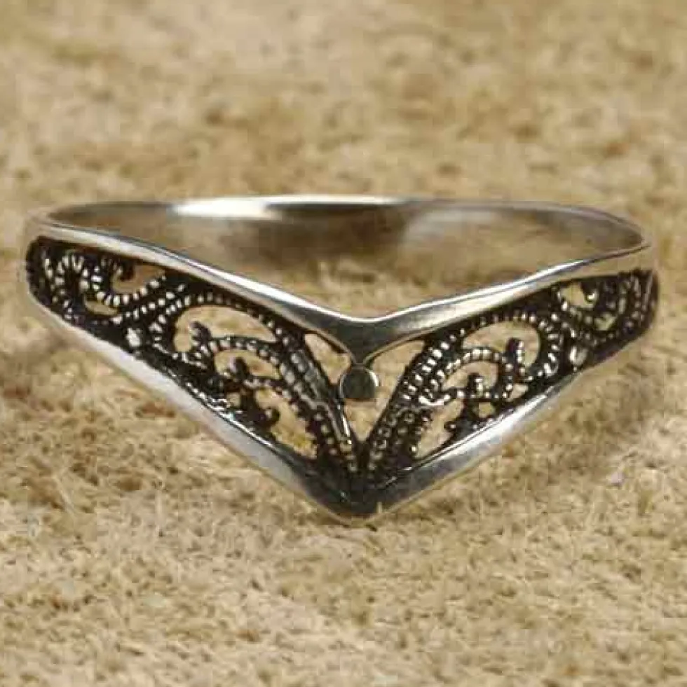 Filigran Ring Schmuck fein 925 Silber Damen Kinder Silberring