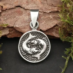 Fische Schmuck Astrologie Sternzeichen 925 Silber Anhänger Schmuck