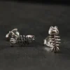Fishbone Ohrstecker 925 Silber Ohrschmuck