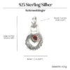 Flacon Schmuck Anhänger mit Granat 925 Silber Schmuck Kunst Handwerk