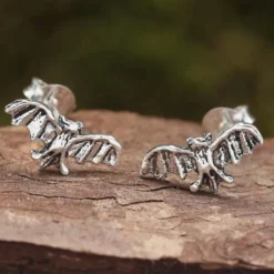 Fledermaus Ohrstecker 925 Silber Bat groß Ohrschmuck