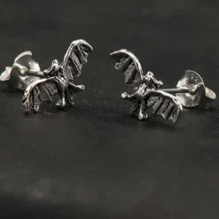 Fledermaus Ohrstecker 925 Silber Bat groß Ohrschmuck