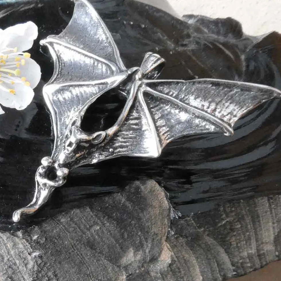 Fledermaus Schmuck Anhänger Silber Kettenanhänger 925 Silber