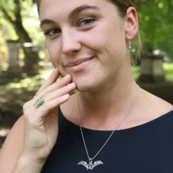 Fledermaus Schmuck Ohrhänger 925 Silber Paar