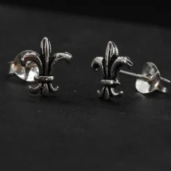 Fleur de Lys medium Ohrstecker 925 Silber