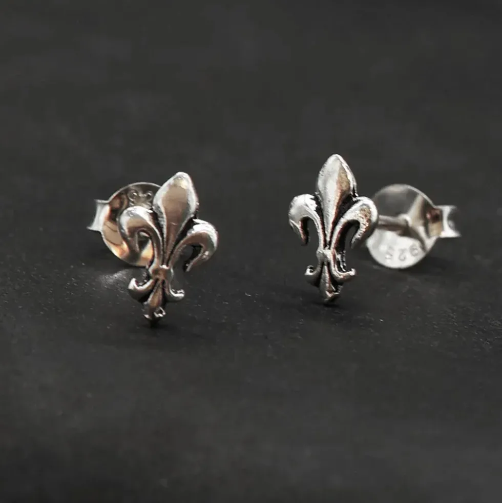 Fleur de Lys Ohrstecker Ohrring Silber 925 Ohrschmuck Lilie