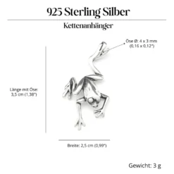 Frosch Schmuck Anhänger Silber Kettenanhänger 925/000